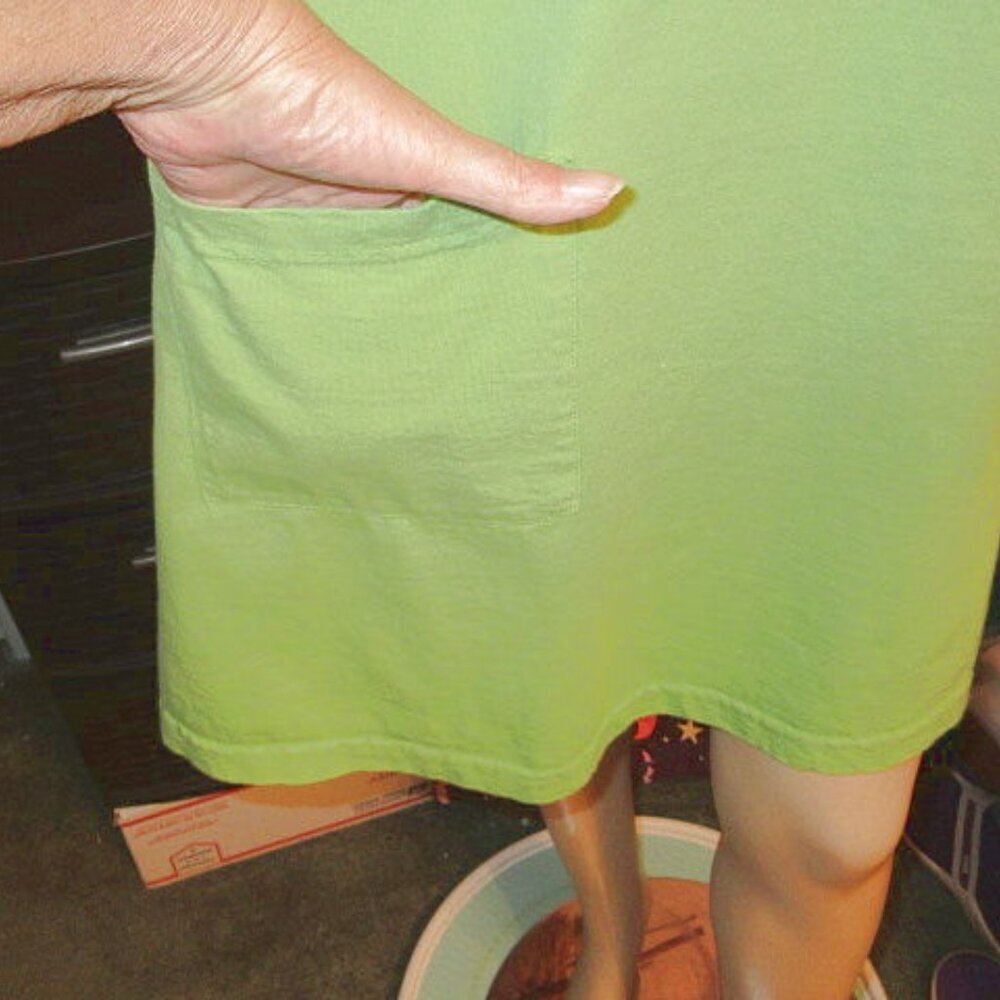 Sabaku Art Paradise Dress Size S M Pocket Stretch Birds Lotus Artsy Boho Hippie - Picture 8 of 12